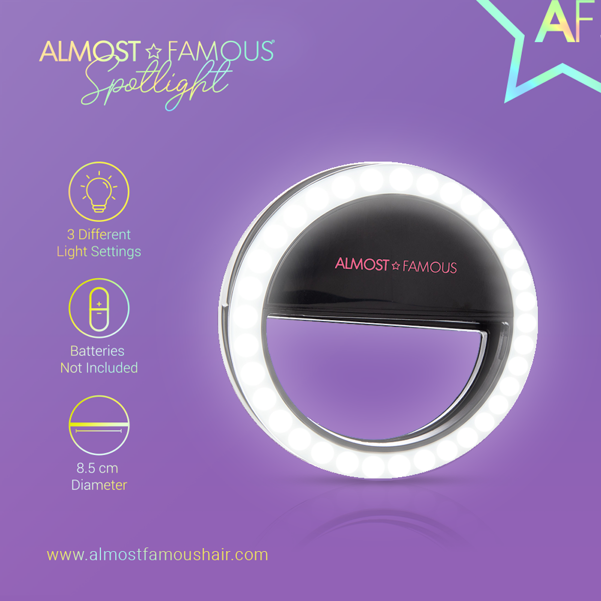 Almost Famous - Wholesale Ring / Selfie Light - “Spotlight” LED Selfie Ring Light – Clip-On Phone Light1