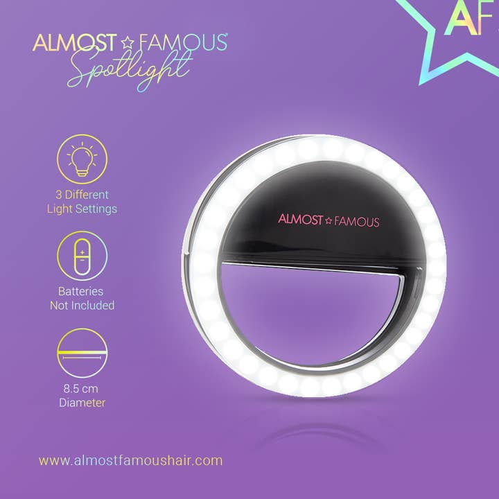 Almost Famous - Wholesale Ring / selfie light - “Spotlight” LED Selfie Ring Light – Clip-On Phone Light1