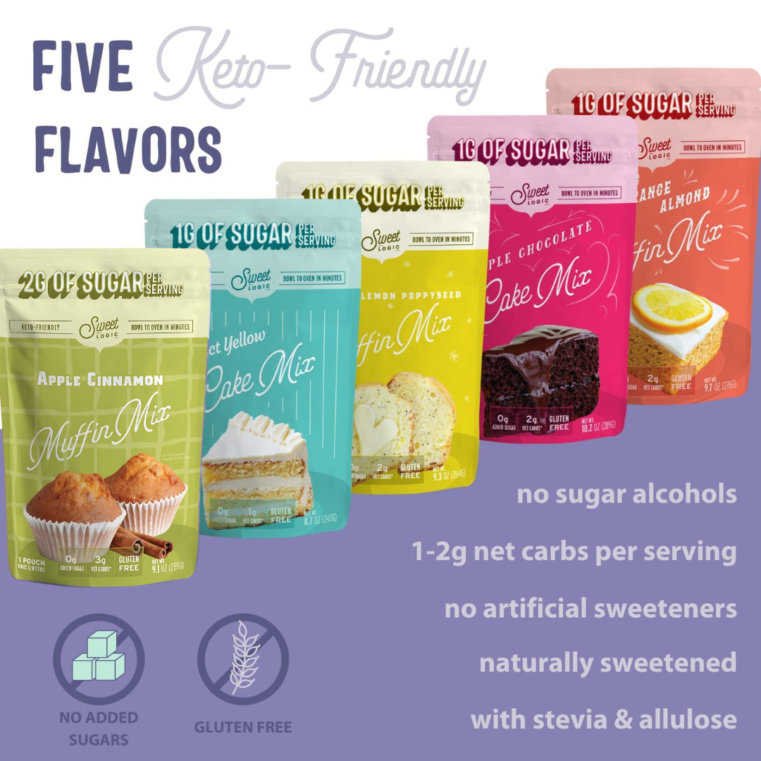 Sweet Logic – wholesale Muffin mix – Apple Cinnamon Easy Bake Mix -  Keto, All-Natural, No-Sugar9
