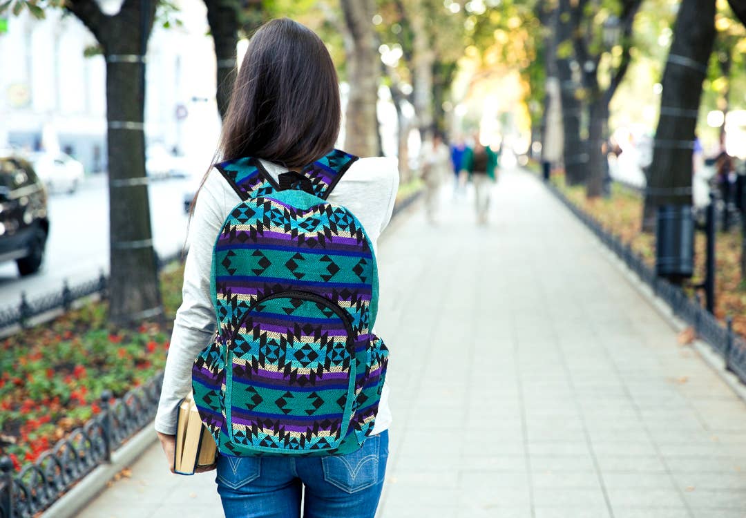 Pichincha - Wholesale Backpack - Women's - Large Tribal Striped Ecuadorian Backpack4