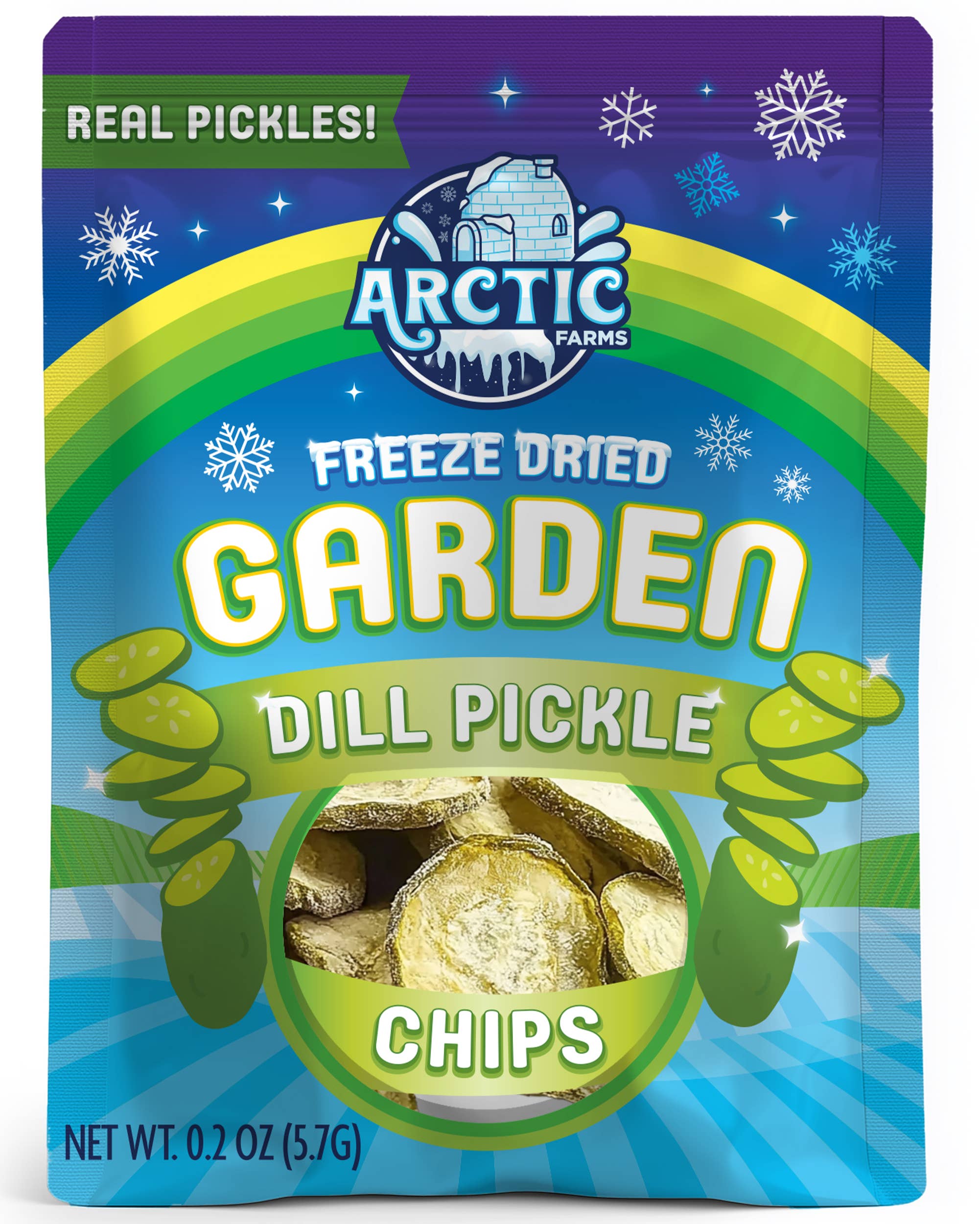 Arctic Farms - Wholesale Dried/Dehydrated Vegetables - Freeze Dried Dill Pickle Chips (Less Salty)1