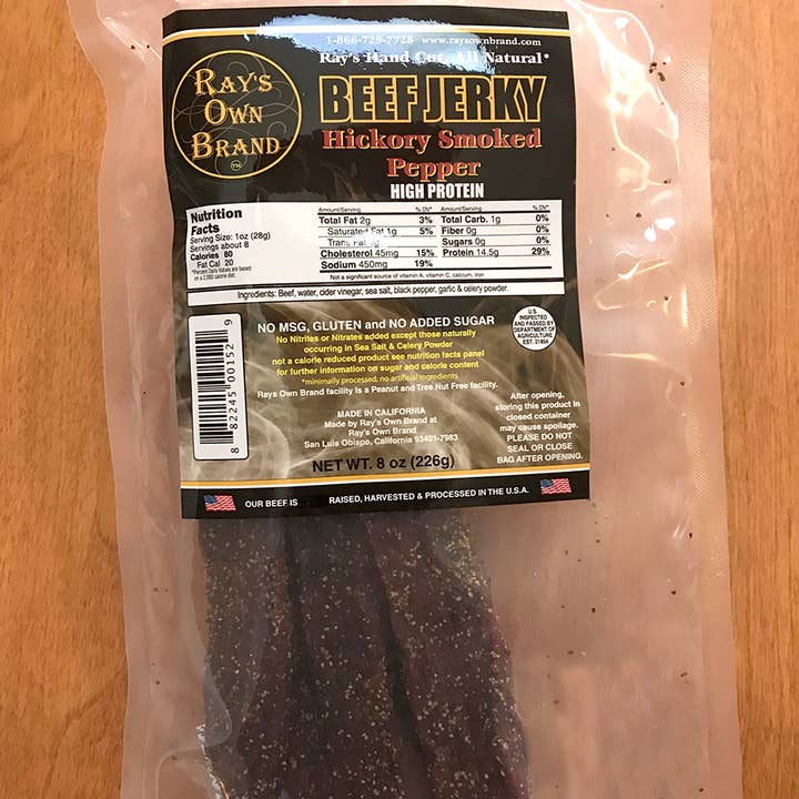 Ray's Own Brand – Großhandel Trockenfleisch – Ray's Own Marke Beef Jerky LG - Hickory Smoked Peppered
