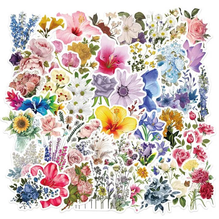 Magnifique Hearts - Wholesale Sticker - Waterproof Floral Stickers: Fade resistant Decal Personalize