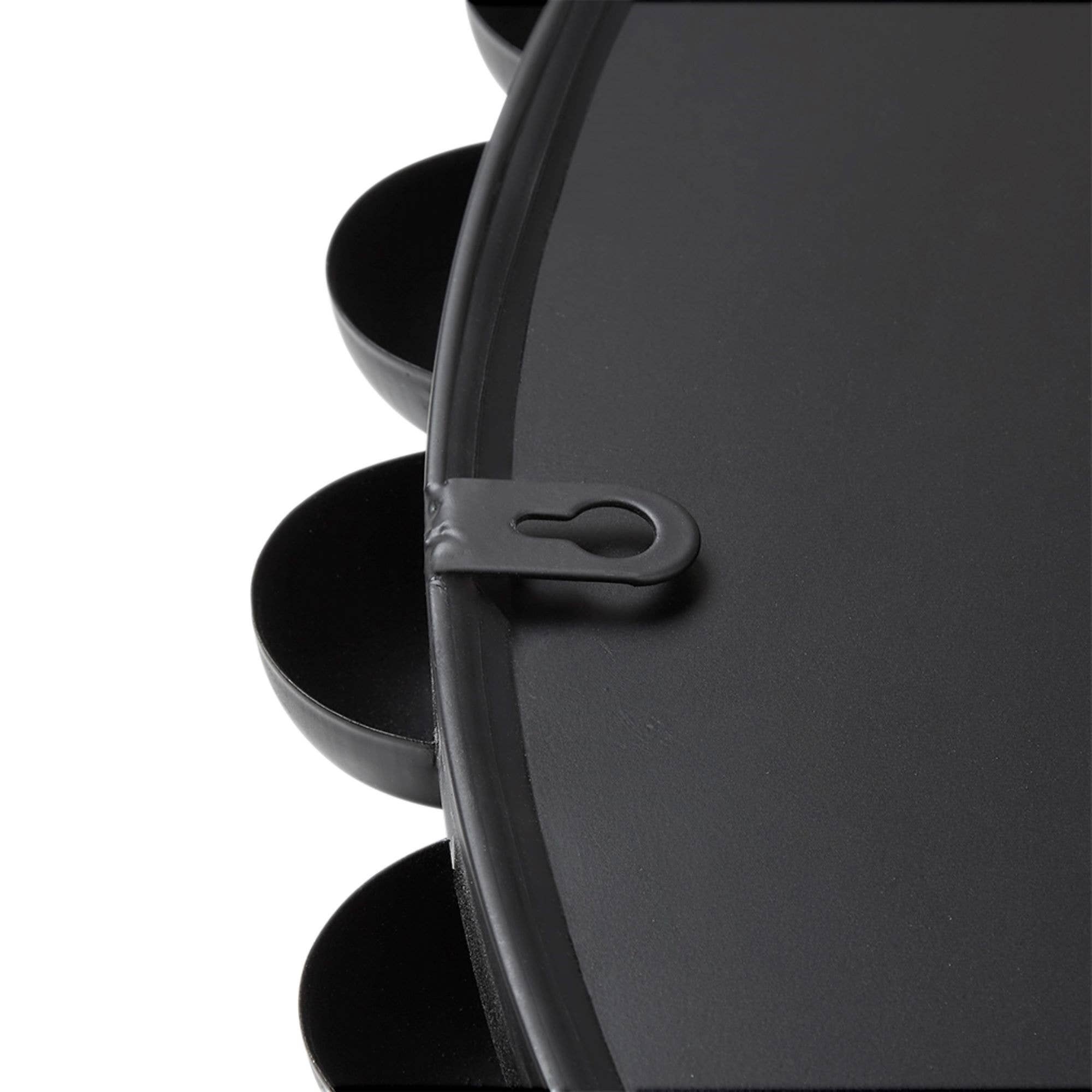 Olliix - Vente Miroir mural - Miroir mural encadré rond en fer noir16