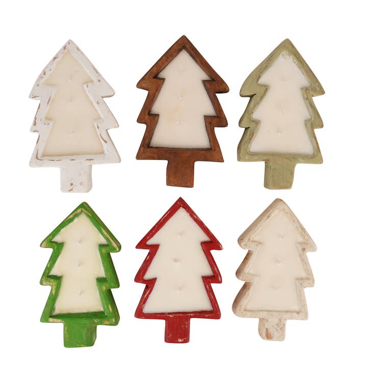 My Amigos Imports - Wholesale Candle Holder - Christmas Tree-Farmhouse Bowl-6x10 inch-7 Colors-Small