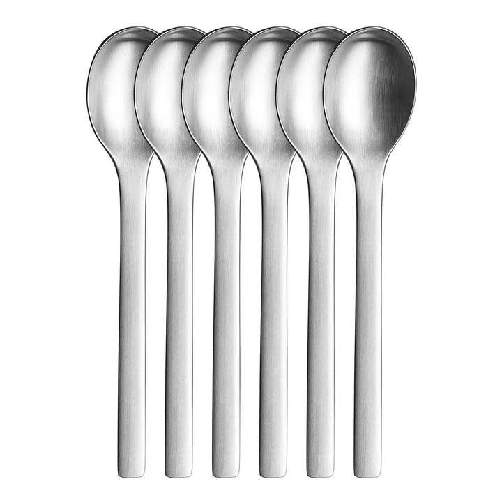 Matte egg spoons, pack of 6 for wholesale by Puresigns