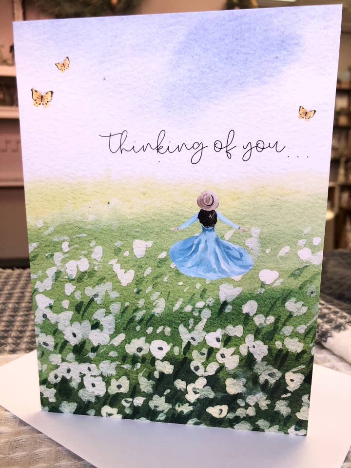 Thinking of You - Card for wholesale by Old Soul Woodworking LLC