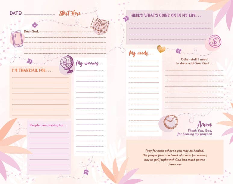 Barbour Publishing, Inc. - Wholesale Religion - The Prayer Map Bible for Teen Girls NLV [Coral Dandelions]3