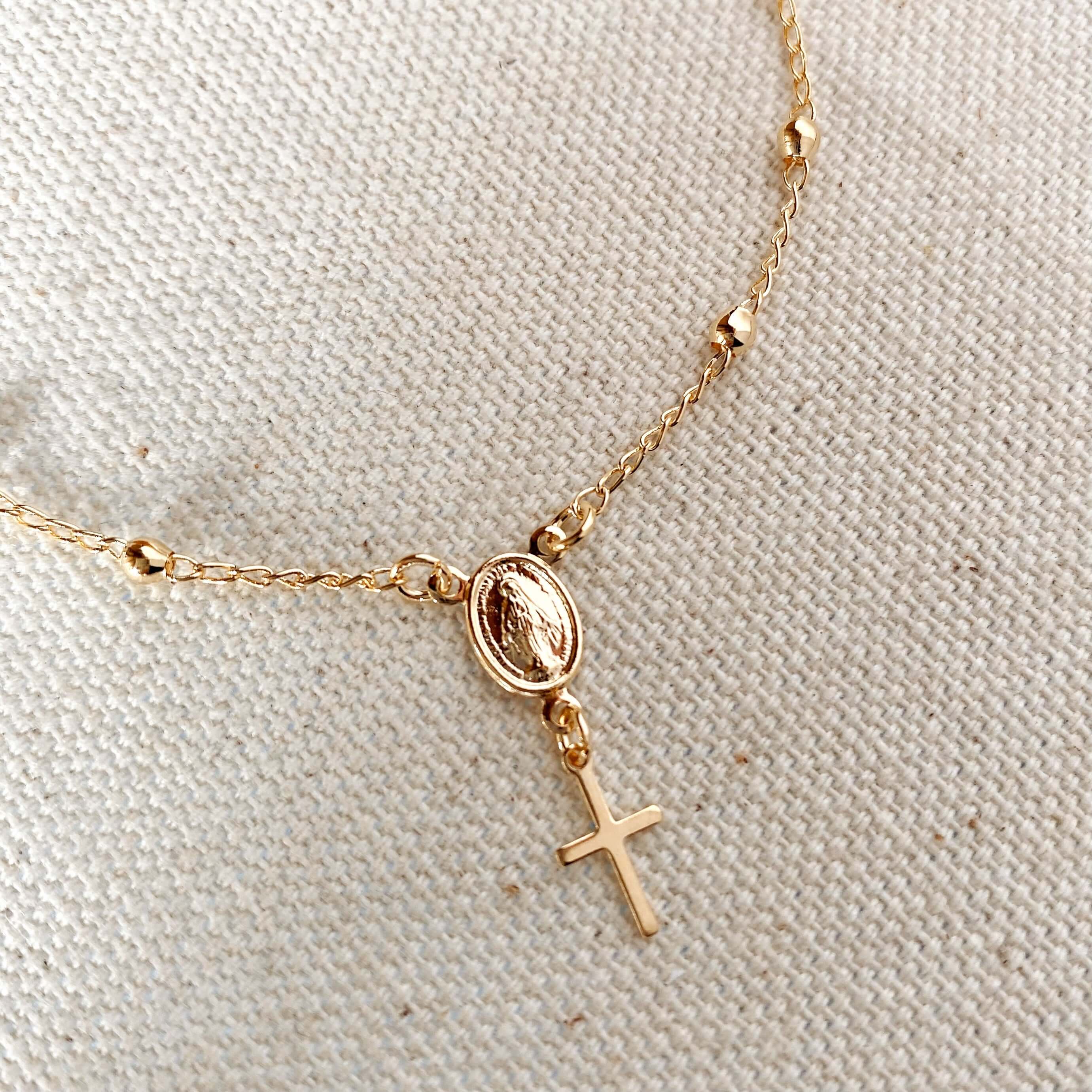 GoldFi - Wholesale Prayer Beads Bracelet - 18k Gold Filled Delicate Rosary Bracelet2