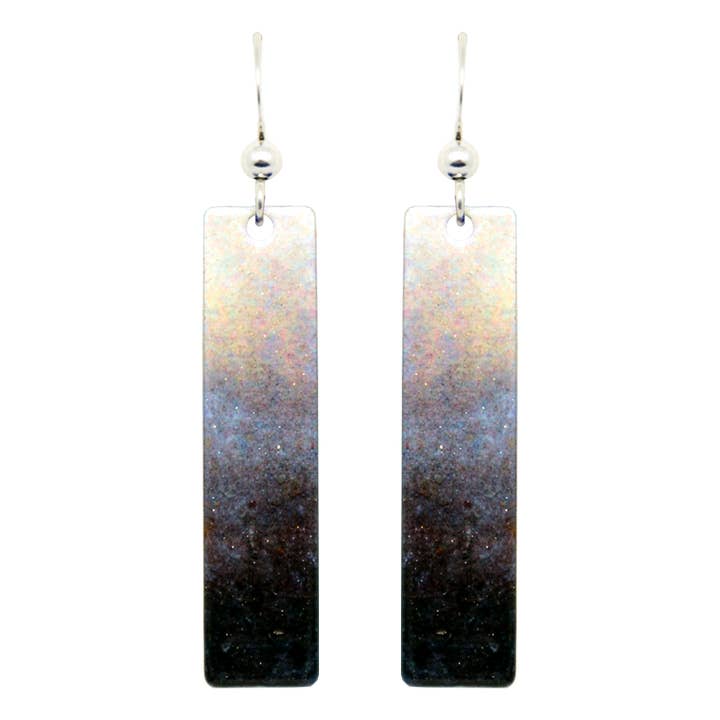 Pendientes colgantes de acero inoxidable con forma de rectángulo dorado para venta al por mayor de d'ears inc.