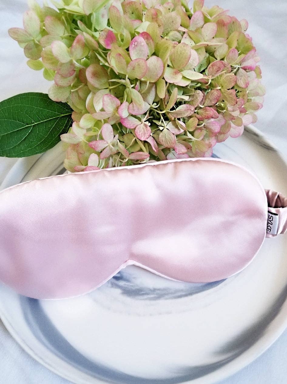 SYLKE THE LABEL - Venta al por mayor Antifaz - Máscara de dormir de seda 100 % orgánica de morera en tono Bombshell Blush2