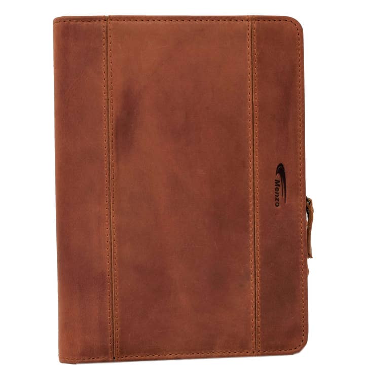 Menzo MB57 Writing Folder A5 Buffalo Leather/Delta Brown for wholesale by Menzo