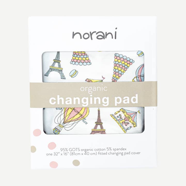 'One Day in Paris' Changing Pad Cover for wholesale by Norani Baby