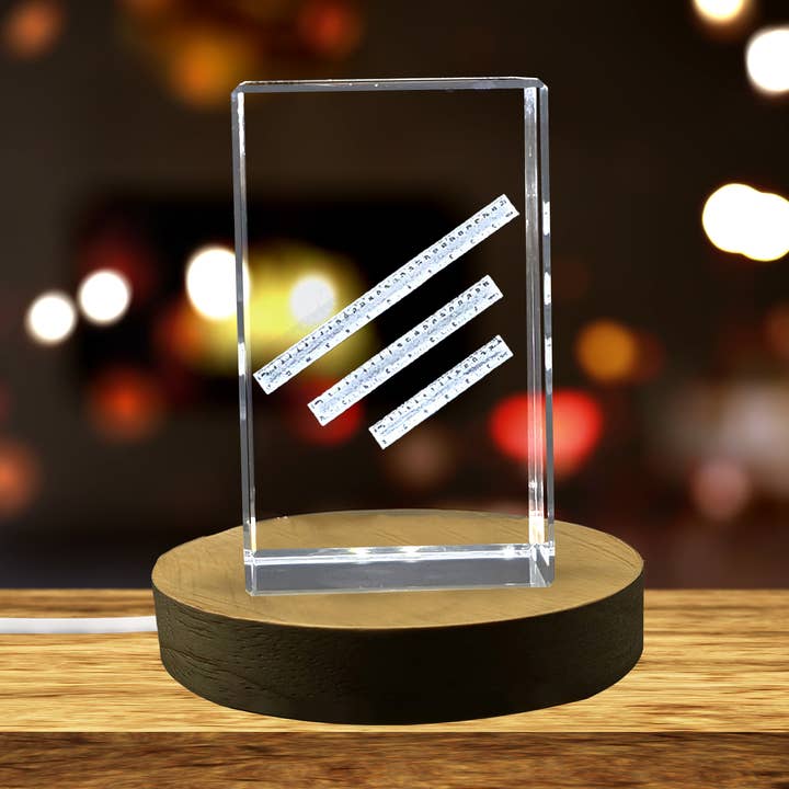 Escultura de Régua de Cristal Precisamente Elaborada Arte Geométrica por atacado de AB Crystal Collection