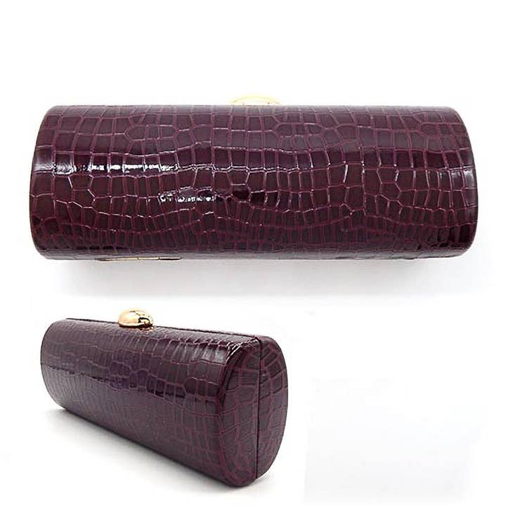 Diacly - Wholesale Clutch Bag - Women's - Textured PU Leather Long Cylinder Clutch Bag