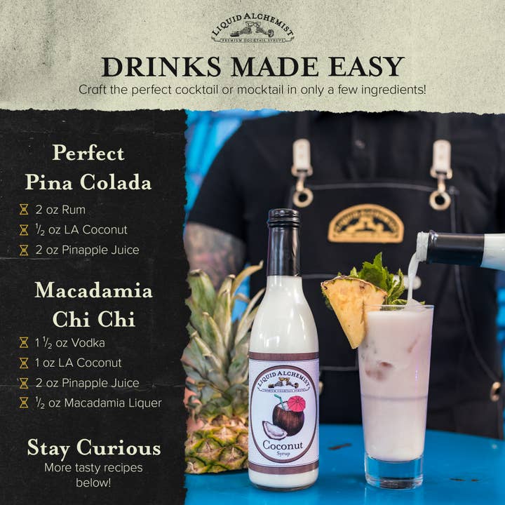 Liquid Alchemist Syrups - Wholesale Cocktail Mix/Syrup - Coconut Cocktail Syrup