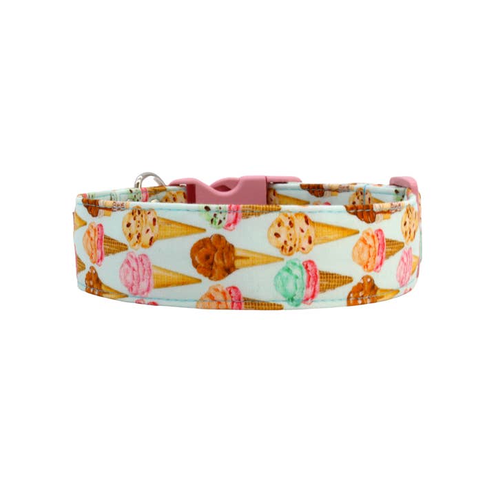 Ice cream shop dog collar, Ice cream cone collar -The Tessie for wholesale by Paper Chasing Collars Dog Accessories