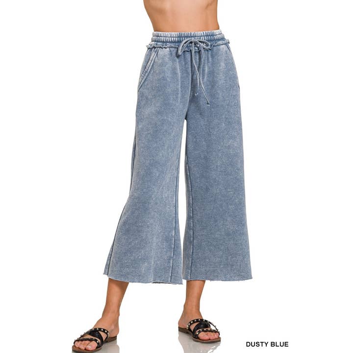 Pantaloni palazzo in felpa acidata con tasche per la vendita all'ingrosso da parte di Apolline