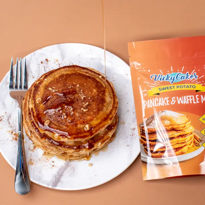 Vicky Cakes Pancake & Waffle Mix - Wholesale Pancake Mix - Sweet Potato Pancake & Waffle Mix1