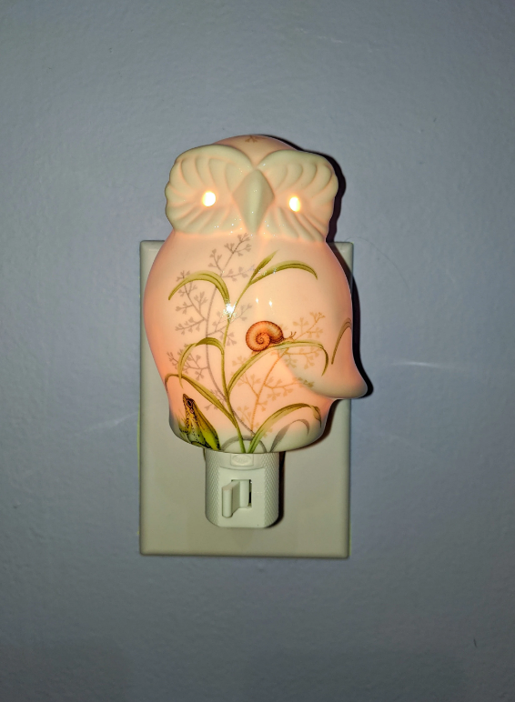 Green Pastures Wholesale - Vente Veilleuses - Lumières Nocturnes - Hibou Élégant 24K4