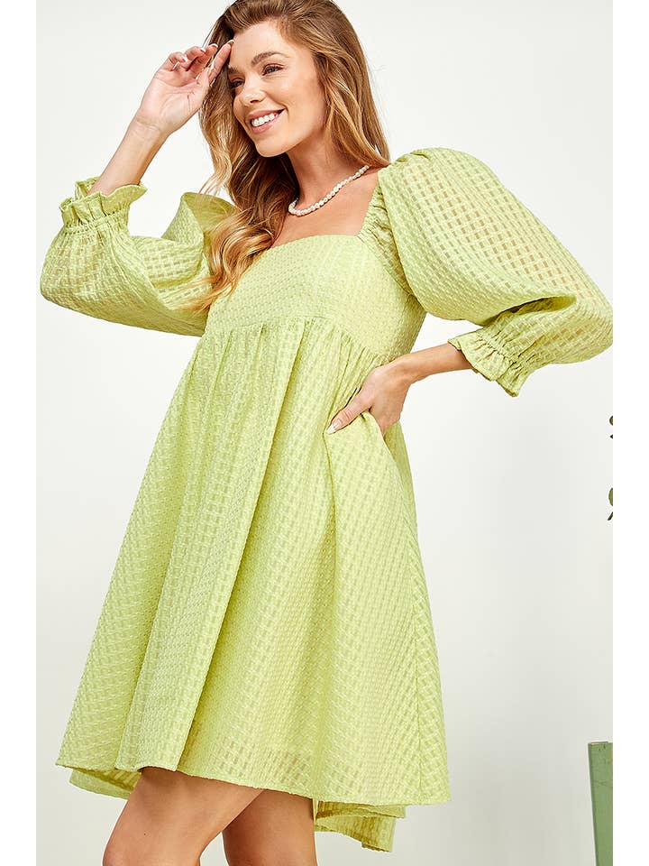 Sweet Lemon - Vente Robe – femme - Robe Babydoll Texturée Blushing Bloom14