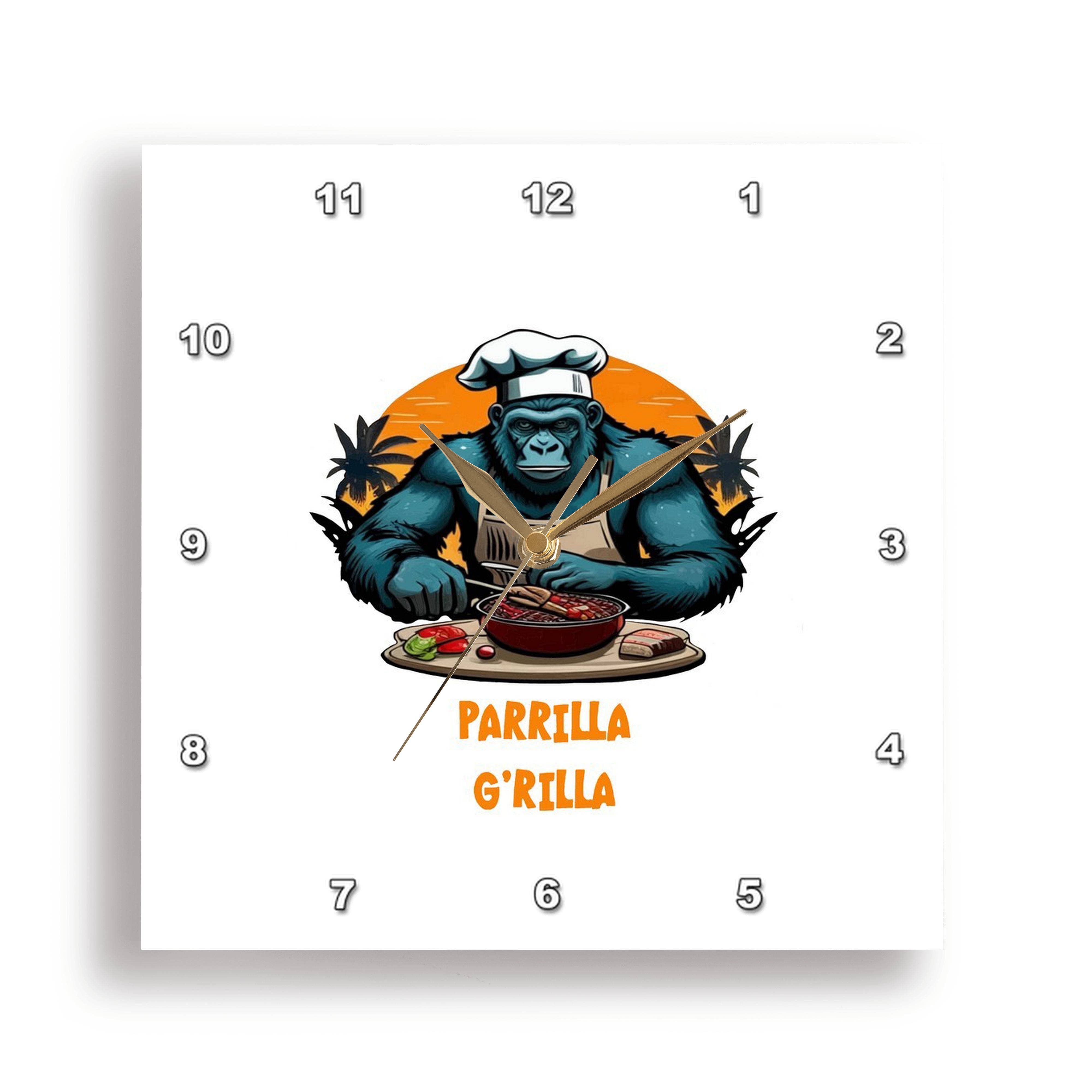 3dRose - Wholesale Wall Clock - 3dRose, Parrilla Grilla Master BBQ Griller Fun Pun, Wall Clock0