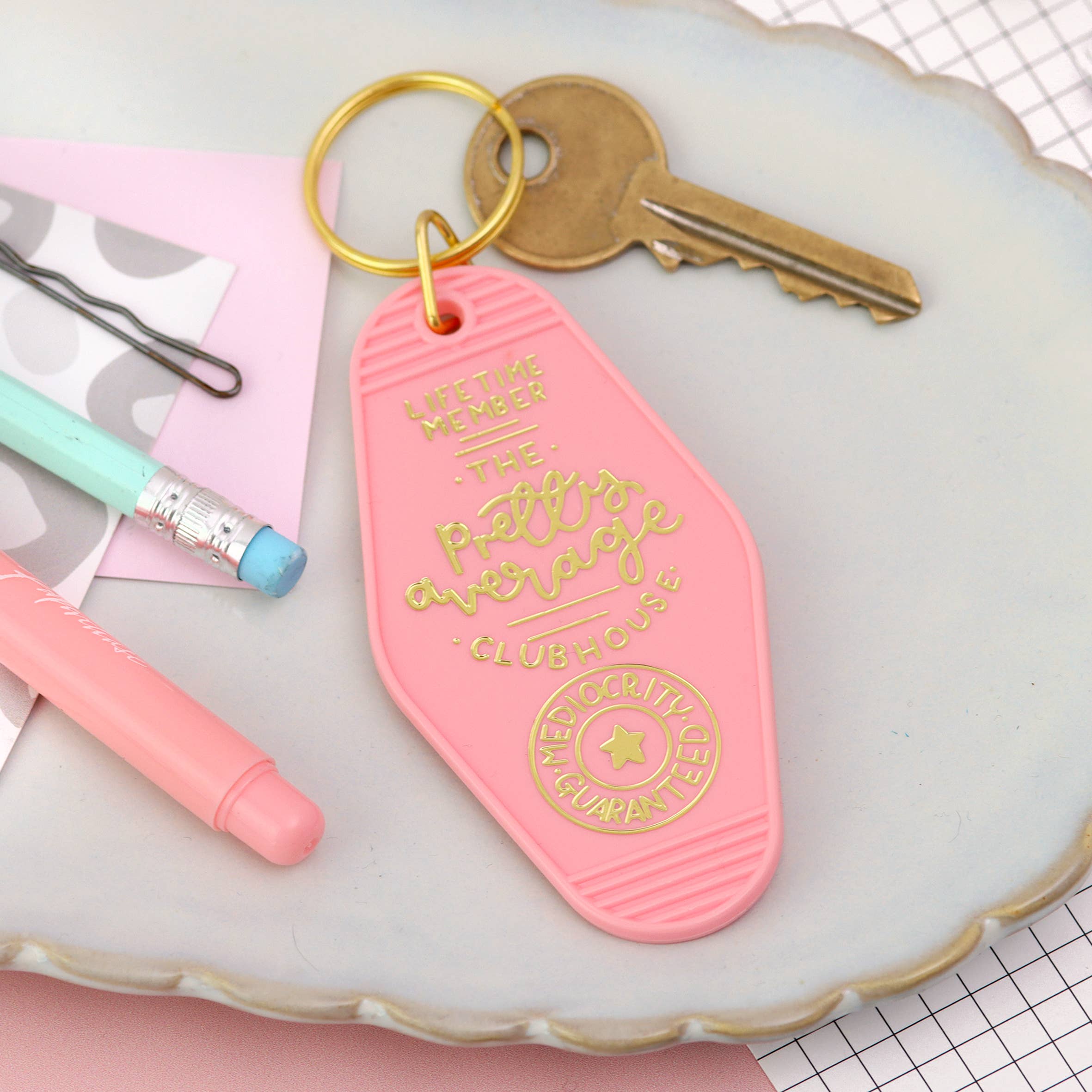 Oh, Laura - Wholesale Keychain - Women's - keyring - the pretty average clubhouse - pink3