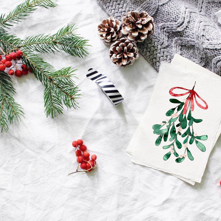 Cate Paper Co. - Wholesale Doe-het-zelf-knutselset - Aquarel Kerstkaarten Kit4