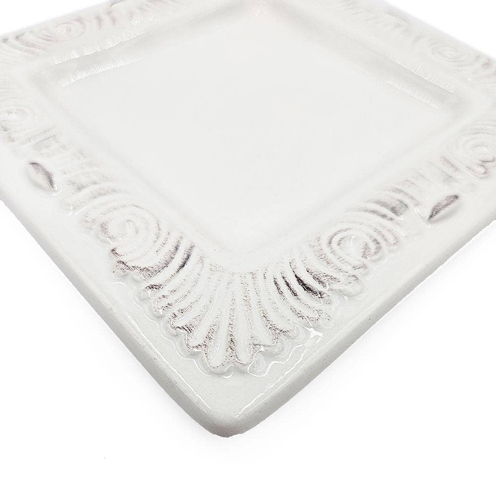 A&B Home Group Inc. - Vente Assiette - Assiette à dîner carrée en porcelaine 6x6x3,2" - Blanc4