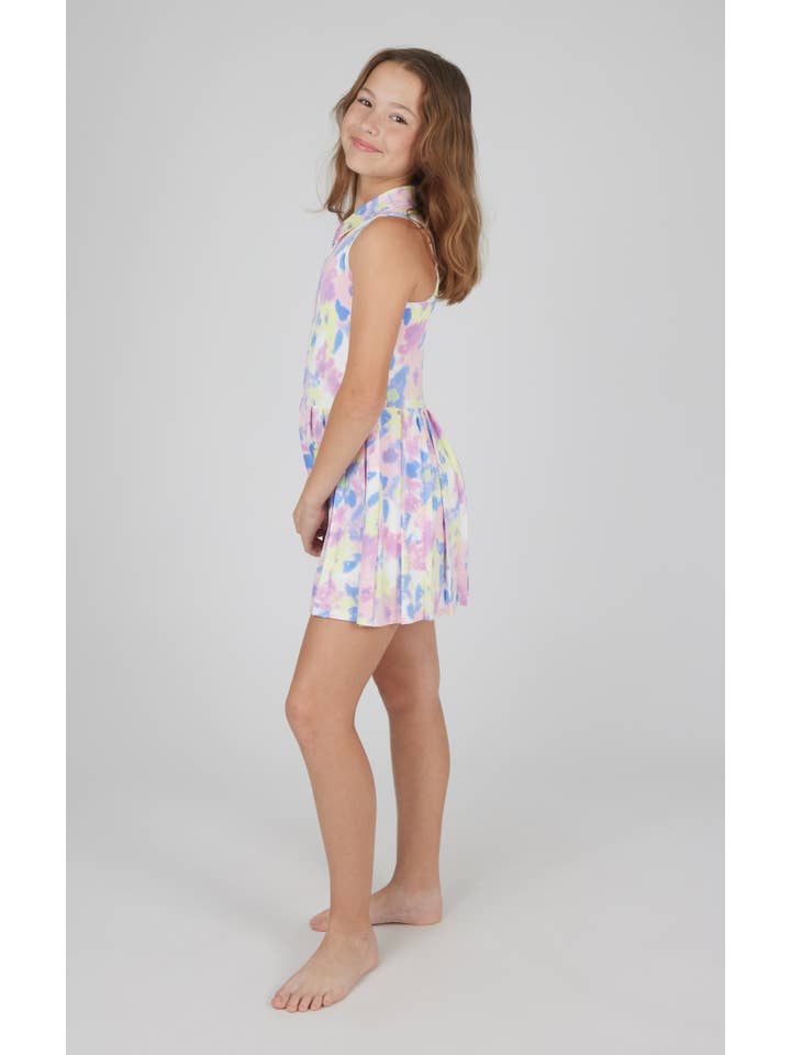 90 Degree by Reflex & Yogalicious - Wholesale Athletic Dress - Kids - Girls Sip Up Pleated Tennis Dress with Inner Short7