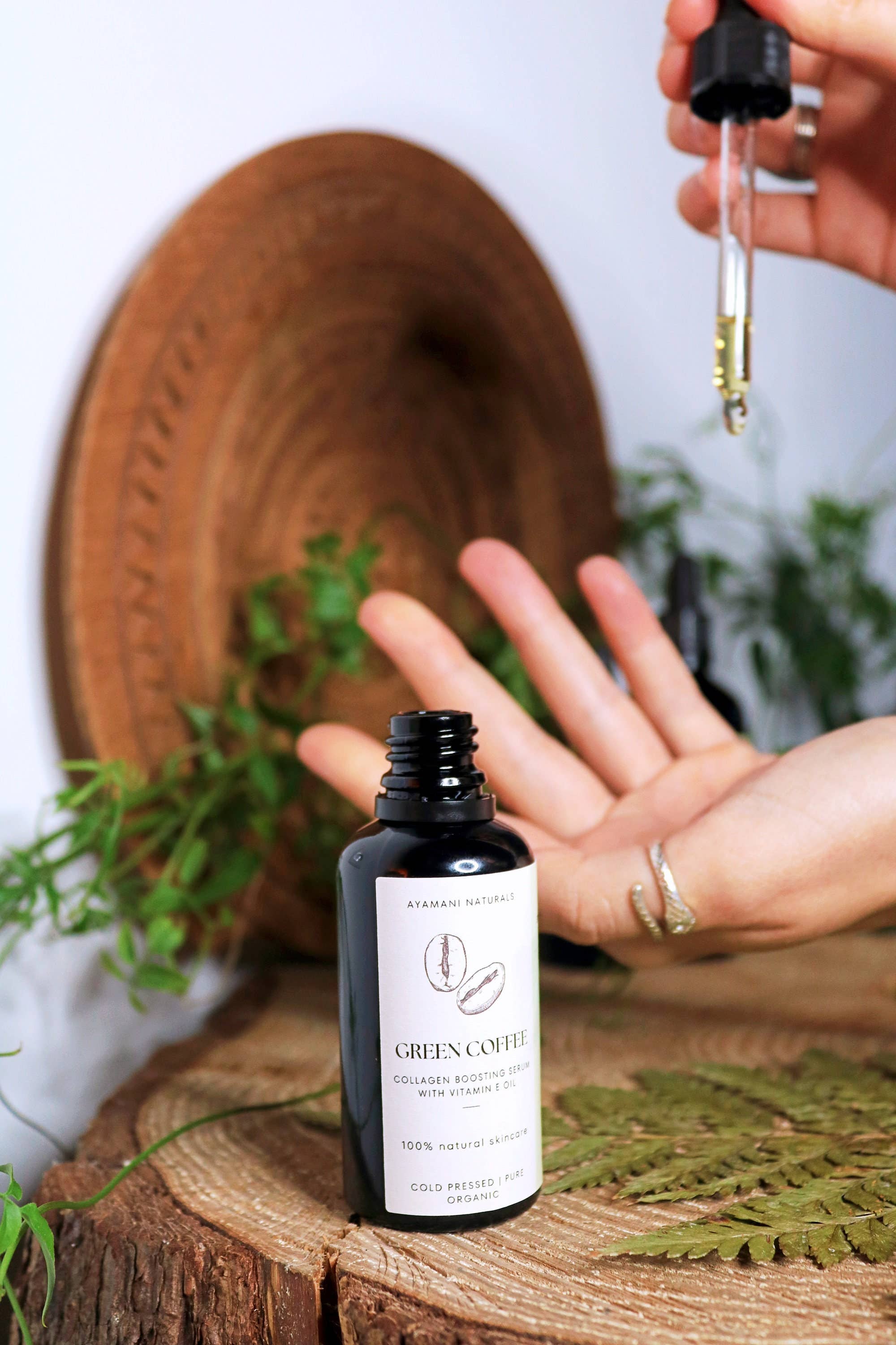 Ayamani Naturals - Wholesale Facial Serum/Concentrate - Green Coffee Collagen Boosting Anti Aging Serum with Copaiba, Natural Skincare Oil2