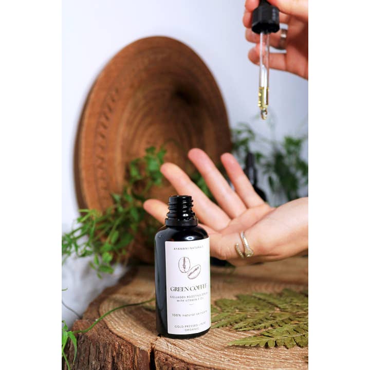 Ayamani Naturals - Wholesale Facial Serum/Concentrate - Green Coffee Collagen Boosting Anti Aging Serum with Copaiba, Natural Skincare Oil2