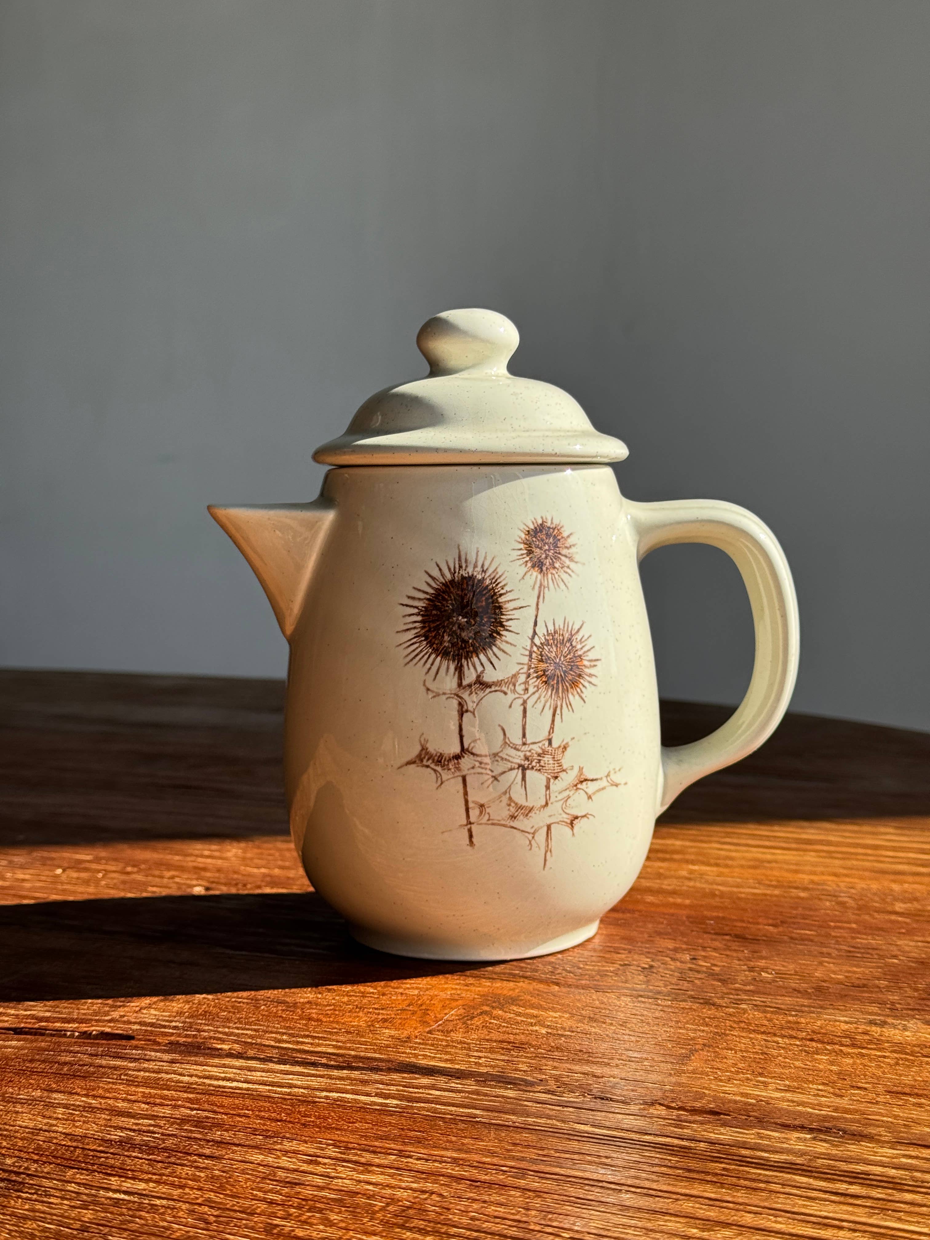 Office Objets - Wholesale Tea Pot - Sarreguemines teapot with thistle patterns H200