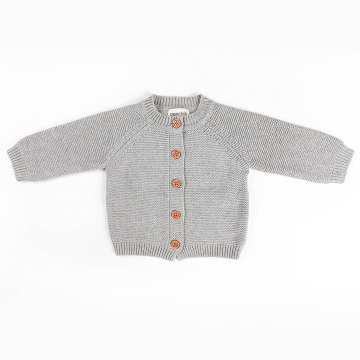 Cardigan lavorato a maglia di cotone - Koala Speckle Knit per la vendita all'ingrosso da parte di Ponchik Babies + Kids