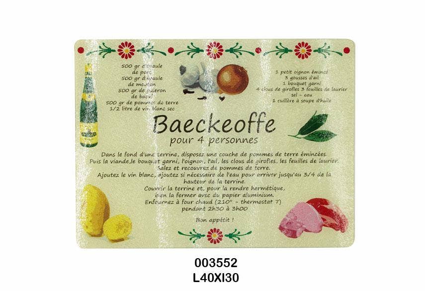 Faye - Wholesale Cutting Board - Cutting Board 'Baeckeoffe' 30 X 40 cm0