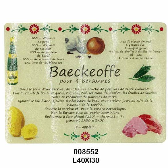Faye - Wholesale Cutting Board - Cutting Board 'Baeckeoffe' 30 X 40 cm