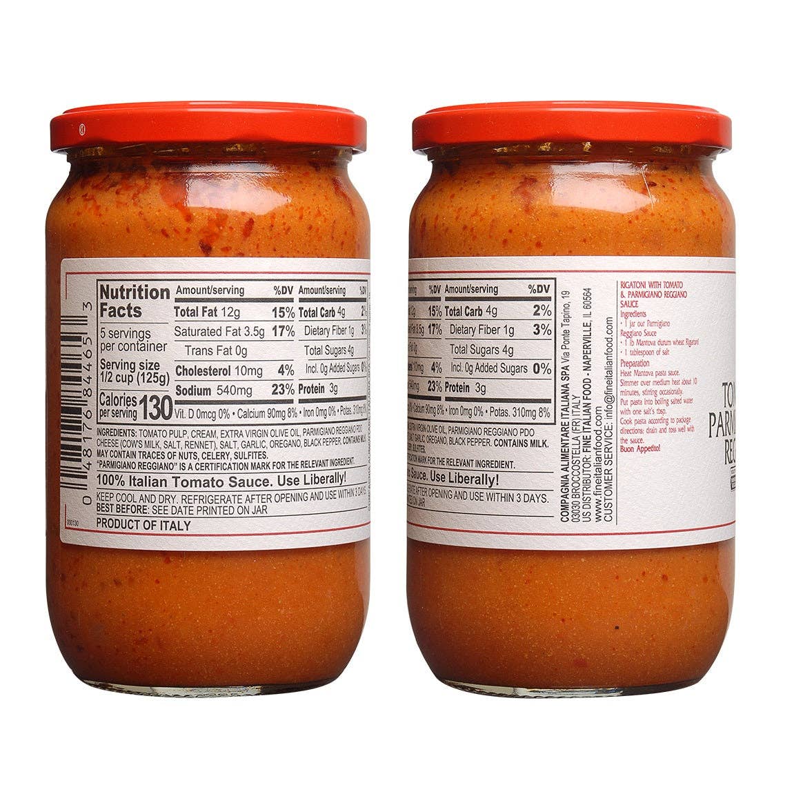 Fine Italian Food - Wholesale Sauce - Mantova Tomato & Parmigiano Reggiano Sauce, 24 oz.1