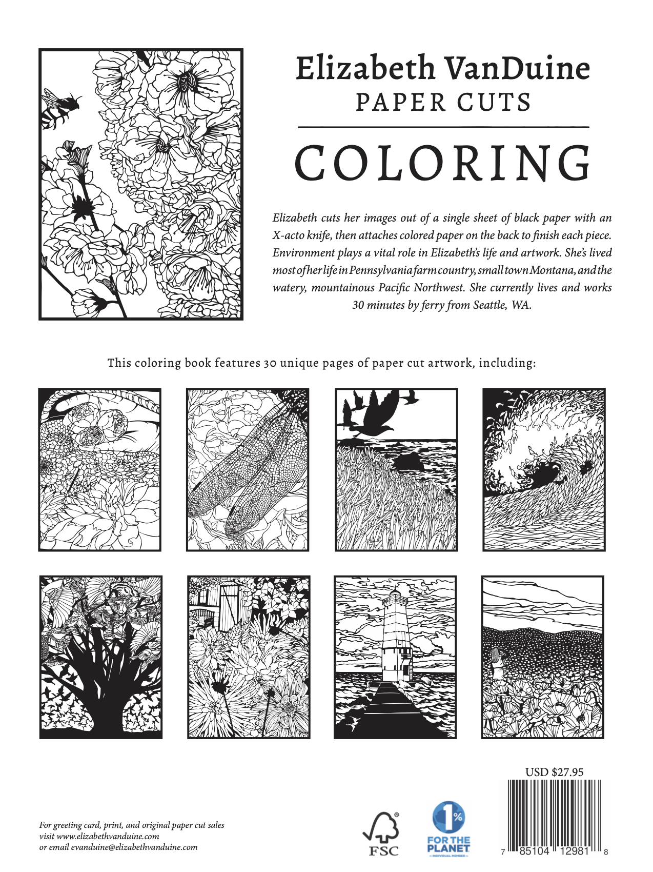Elizabeth VanDuine - Wholesale Coloring & Activity Book - Adult - COLORING BOOK1