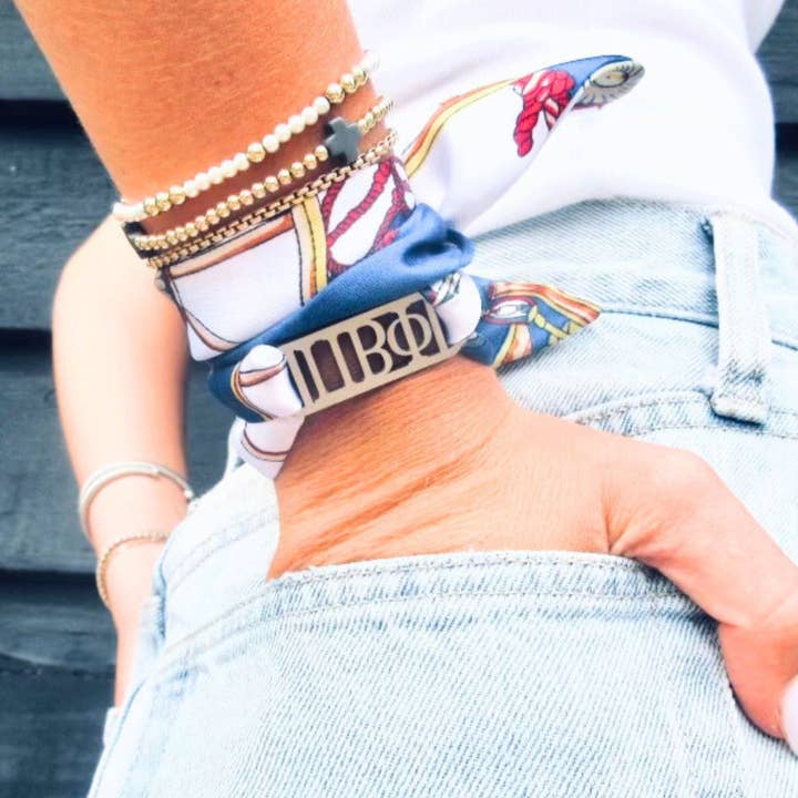 Sarahndipity Shop - Wholesale Scarf - Women's - Tie Scarf with Sorority Greek Slide1