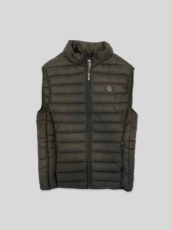 Custi Mikelo - Vente Veste sans manches – homme - Gilet matelassé vert kaki