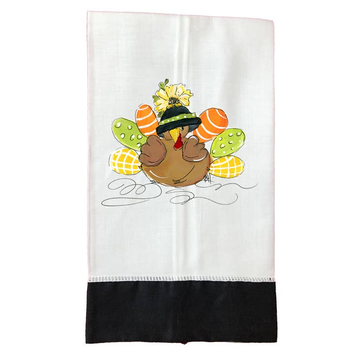 Designs By Beverly, LLC - Wholesale Theedoek - Theedoek Fall 654 Patchwork Girl Turkey BLK