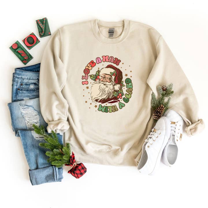 Aimer un homme à la barbe | Sweatshirt | Noël pour la vente par Olive And Ivory Wholesale