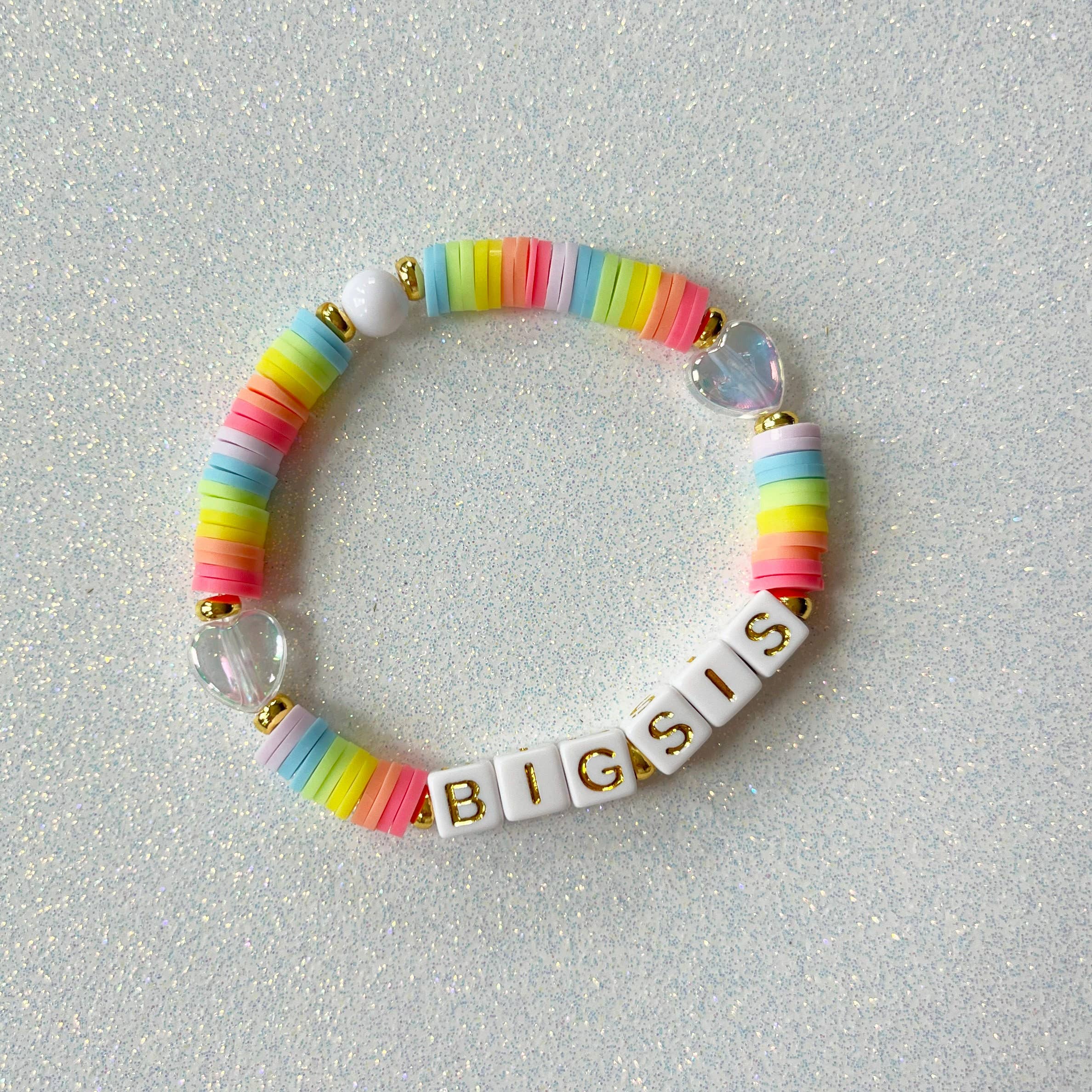 Spread the Love Today CO - Wholesale Beaded Bracelet - Kids - Sister Matching Bracelet Set Big Sis Lil Sis Bracelet Set1