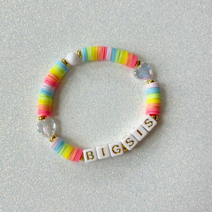 Spread the Love Today CO - Wholesale Beaded Bracelet - Kids - Sister Matching Bracelet Set Big Sis Lil Sis Bracelet Set1