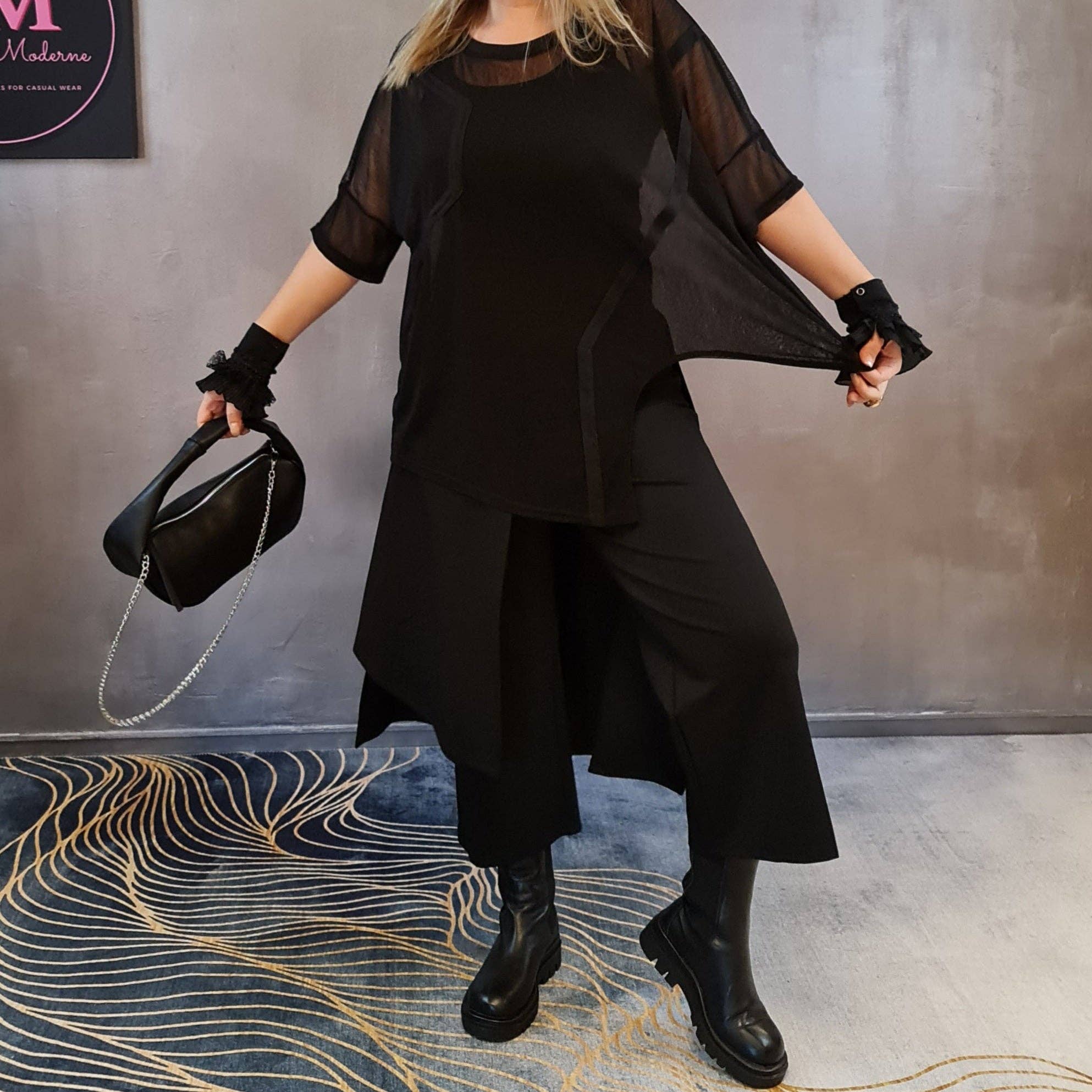 Simple Moderne – Großhandel T-Shirt – Damen – Simple Moderne Street Punk T-Shirt mit unregelmäßigem Design7