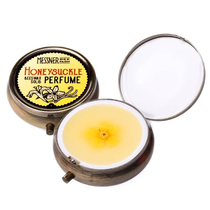 Solid Perfume - Honeysuckle - Handmade with Beeswax for wholesale by Messner Bee Farm