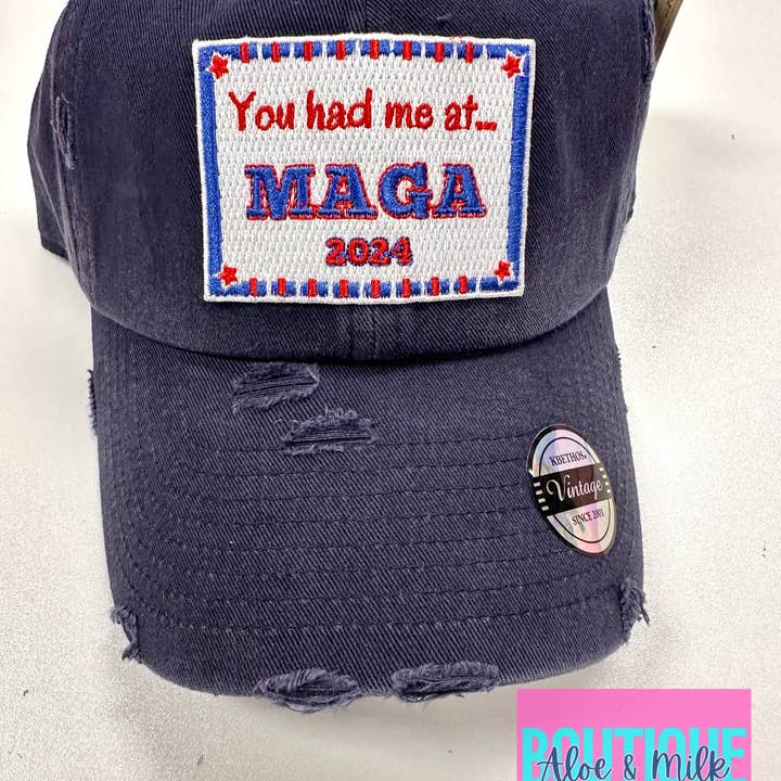 Aloe and Milk Boutique - Wholesale Baseball Cap - Unisex - You Had me at MAGA Cap3
