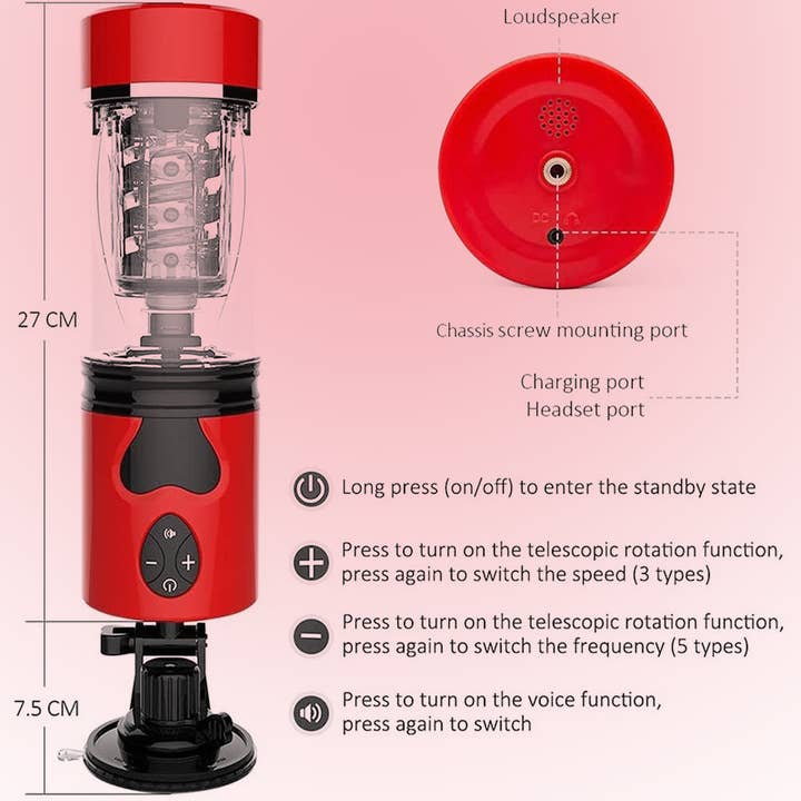 Playful Toy Wholesale - Wholesale Sex Toy - Automatic Telescopic Rotation Blowjob Masturbator2