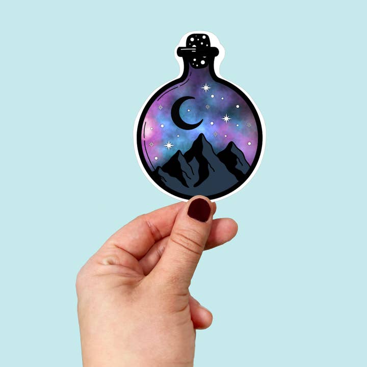 Aimant en vinyle imperméable Cosmos in a Potion pour la vente par Songbird Artistry