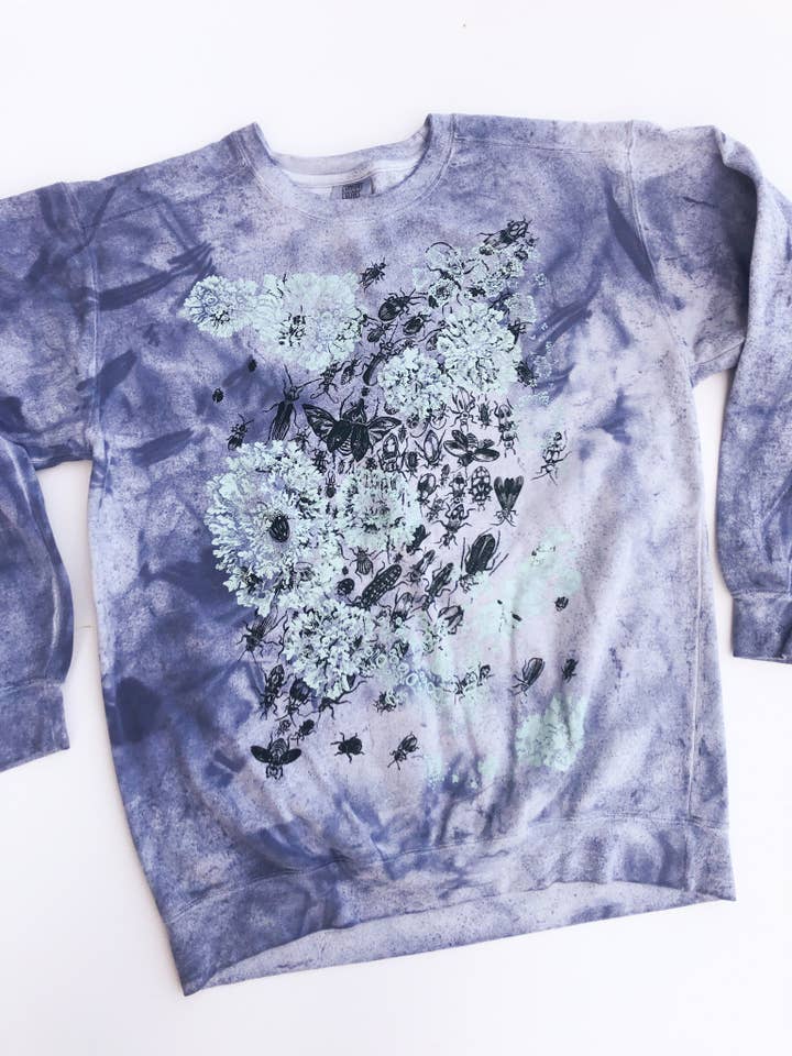 Sweatshirt Lichen et Coléoptères pour la vente par Solstice Handmade